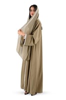 عباية انترنت بني بتطريز ابيض