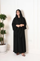 عباية انترنت بكلفة ناعمة سوداء