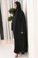 عباية انترنت بكلفة ناعمة سوداء