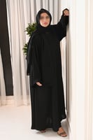 عباية انترنت بكلفة ناعمة سوداء