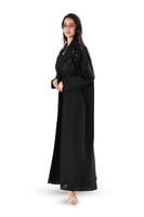 عباية كريب بتطريز اسود