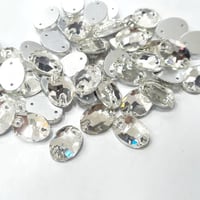 فصوص كريستال شكل بيضاوي مقاس 14×10 ملم