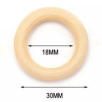 حلقات خشبية مقاس 3 سم