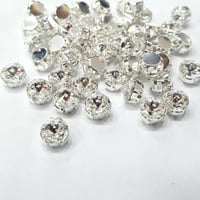 فصوص كريستال مدور بقاعده مقاس 10 ملم