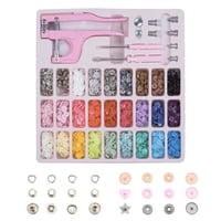 طقم مكبس ازرار طقطق مع مجموعة من الازرار بلاستيكية...