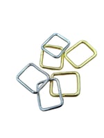 حلقات مستطيلة معدنية للشنط ذهبي و فضي الدرزن 12 حب...