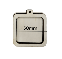 طارات تطريز ميداليات خشبية مربع مقاس ٥ سم