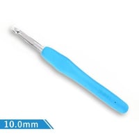 سنارة كروشيه بمقبض سيلكون طبي مقاس 10 ملم