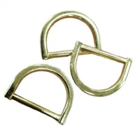 حلقات معدنيه حرف D للشنط ذهبي وفضي الدرزن 12 حبه