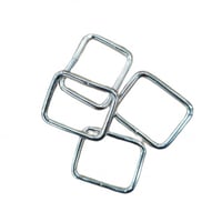 حلقات مستطيلة معدنية للشنط ذهبي و فضي الدرزن 12 حب...