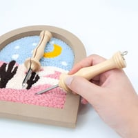 ابرة نفاش مقبض خشبي