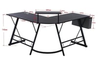 طاولة زاوية مكتبية وقيمنق على شكل حرف L بسطح كاربو...