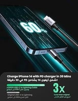 كيبل يوجرين تايب سي إلى آيفون معتمد من آبل – مضفر...