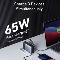 انكر 2 في 1 شاحن متنقل و شاحن جداري هايبرد بقوة 65...