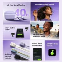 سماعات أذن لاسلكية حقيقية مضادة للضياع بصوت محيطي...