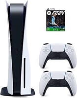 جهاز ألعاب رقمي سوني بلايستيشن 5 إصدار سي دي + ذرا...