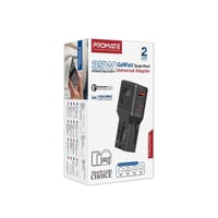 محول سفر عالمي Promate TriPlug-PD35 شاحن سريع 35W...