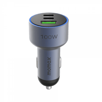 شاحن سيارة موماكس بثلاث منافذ منفذ USB ومنفذين USB...