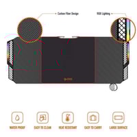 بورودو طاوله مكتب العاب RGB مقاوم للماء - أسود