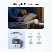 شاحن جداري يوجرين بمنفذ USB-C ومنفذ USB وبقوة 20 و...