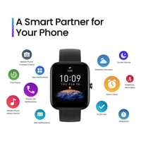 ساعة ذكية أمازفيت بيب 3 برو - أسود