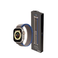 باوا - سوار ساعة أبل قماش بلونين متوافق مع مقاس 42...