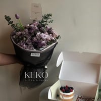 باقة زهور هولنديه مع كيك