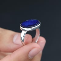 خاتم ملكي ازرق ليلي معرق عيار 925