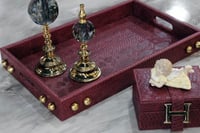 صينية leather عنابي