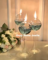 شمعة candy’s زجاج طقم 3 قطع بمقاسات مختلفه فقط بدو...