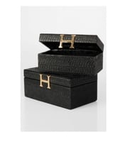 بوكس leather لون اسود