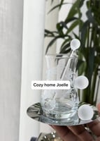 طقم مورد مكون من 6 كاسه و 6 فنجان كريستال مع صحن 6...