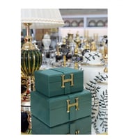 بوكس leather لون زيتي