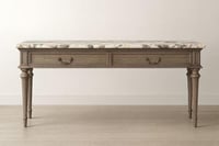 كونسول خشبي بسطح رخام ايطالي ، المقاس 120*35سم ارت...