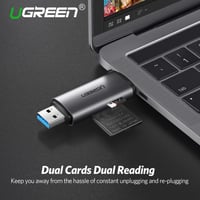 يوجرين | قارئ ذاكرة سريع UGREEN | USB 3.0 SD Micro...
