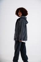 Oversized washed black Jacket