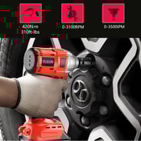 دريل مفك كفرات شحن مقاس واحد بطاريتين 68 فولت