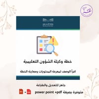 خطة وكيلة الشؤون التعليمية 1447