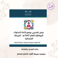 عرض تقديمي يشرح قواعد السلوك والمواظبة للعام الدرا...