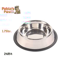 تريكسي - صحن ستانليس ستيل مع قاعدة مطاطية - ١.٧٥ ل...