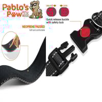 طوق تاجلوري لون اسود عاكس مع مشبك قفل أمان مقاس 45...