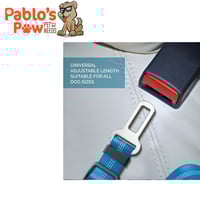 حزام الأمان للكلاب مع وصلة مطاطية بنجي أزرق 53 سم...