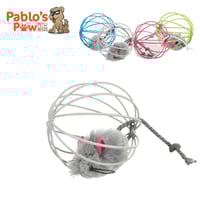 تريكسي لعبة فأر في كرة سلكية ٦سم - أبيض