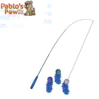 صنارة كونج لعبة للقطط لون ازرق وزهر Kong Fishing P...