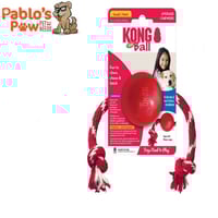 كونج - طابة 6.5سم مع حبل - صغير للكلاب وزن 16كيلو