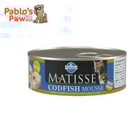 ماتيس فارمينا مووس سمك القد أكل رطب للقطط ٨٥جم