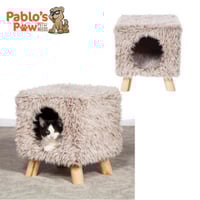 بريفیو بیت على شكل مكعب مريح للقطط لون بيج Prevue...