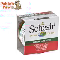 شيزير دجاج مع لحم بقري في جيلي للكلاب 150 جم A52