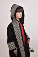 فروة اطفال أسود نمط شانيل