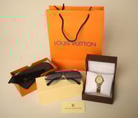 بكج نسائي ساعة ونظارة لويس فيتون